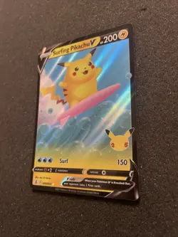 Surfing Pikachu V - 008/025 Ultra Rare Celebrations NM - M Pokemon TCG - Image 3