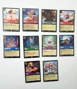 Disney Lorcana Theme Lot - Moana Theme Lot of 10 Cards - Moana, Maui - Image 1