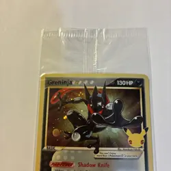 Pokemon TCG Greninja Gold Star SWSH144 Celebrations Black Star Promo Card Sealed - Image 3