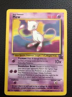 Mew #8 Black Star Promo Rare Vintage Pokemon Card - MP Moderately Played - Image 1