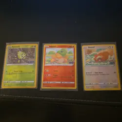 Spinarak,Bidoof, & Numel (peelable ditto cards) from pokemon go set - Image 1