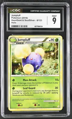 CGC 9 MINT Jumpluff 2010 HeartGold & SoulSilver 6/123 Holo Pokemon Card - Image 1