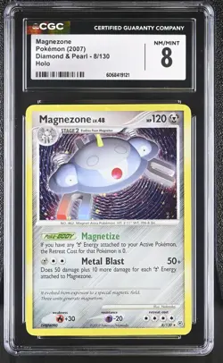 CGC 8 Magnezone 2007 Diamond & Pearl 8/130 Holo Pokemon Card - Image 1