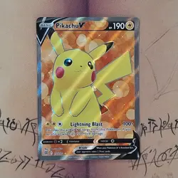 Pikachu V (Full Art) 157/172 Brilliant Stars Holo NM Pokemon Card English - Image 1