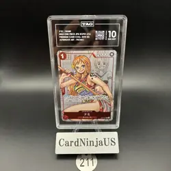 TAG GEM MINT 10 Nami OP01-016 Promo Parallel 25th Anniversary ONE PIECE Card 211 - Image 1