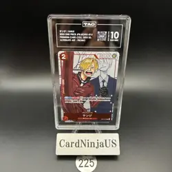 TAG GEM MINT 10 Sanji R OP01-013 Promo Premium Card collection 25th One 225 - Image 1