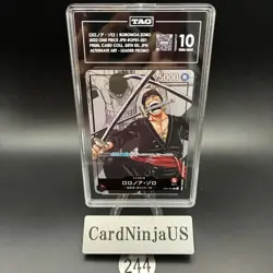 TAG GEM MINT 10 Roronoa Zoro Parallel OP01-001 L 25th Edition ONE PIECE Card 244 - Image 1