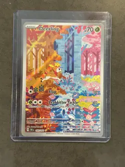 Pokemon TCG Deerling Card Temporal Forces Illustration Rare Card 165/162 - Image 1