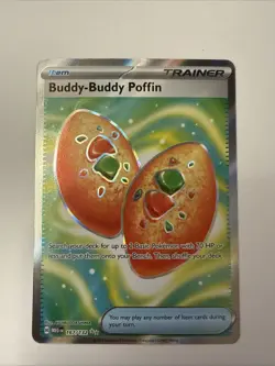 Buddy-Buddy Poffin 167/132 Ultra Rare 2025 Pokemon Mega Evolution Full Art Card - Image 1