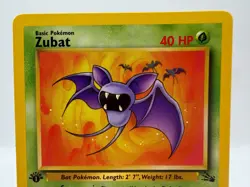 1st Edition Zubat 57/62 Fossil Set Rare Vintage 1999 Pokemon Card - NM - Image 2