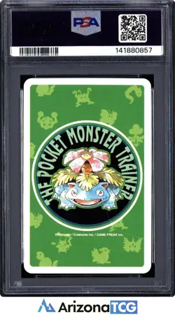 Pokemon 1996 Green Protagonist Jack Of Spades Green Playing Card Japanese PSA 9 - Image 2
