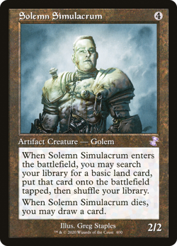Solemn Simulacrum #400 (MP) Time Spiral Remastered TSR Magic MTG - Image 1