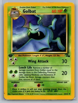 Fossil #34/62 Golbat 1st Edition Pokemon Card - Image 1
