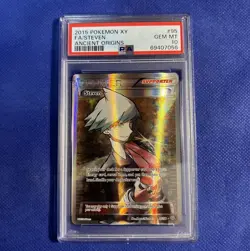 PSA 10 Steven 95 XY Ancient Origins Trainer Full Art GEM MINT Pokemon Card - Image 1