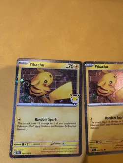 2 Pikachu 30th Anniversary (Pokemon Day 2026) 051/162 All Cards Have Swirls. - Image 1