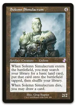Solemn Simulacrum #400 (LP) Time Spiral Remastered TSR Magic MTG - Image 1