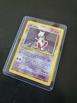 Pokemon Mewtwo 010/102 Base Set Holo Rare 60HP Psychic 10+ Attack Card - Image 4