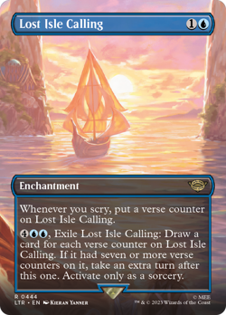 Lost Isle Calling (Borderless) #444 (Foil) (MP) Lord of the Rings LTR Magic MTG - Image 1