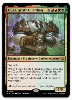 Hugs, Grisly Guardian #218 (NM) Bloomburrow BLB Magic MTG - Image 1