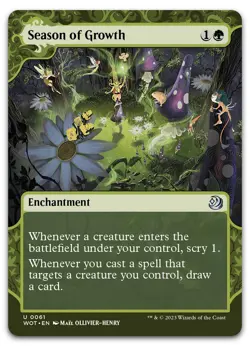 Season of Growth #61 (LP) Wilds of Eldraine WOT Magic MTG - Image 1