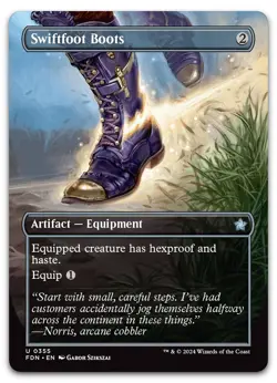 Swiftfoot Boots (Borderless) #355 (LP) Foundations FDN Magic MTG - Image 1