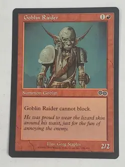 MTG Goblin Raider (Urza's Saga/Red/C) - BGM - Image 1