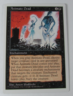 MAGIC THE GATHERING 5th EDITION ANIMATE DEAD NM ENGLISH MTG - Image 1