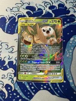 Pokemon TCG Rowlet & Alolan Exeggutor GX 1/236 Tag Team SM Unified Minds - Image 1