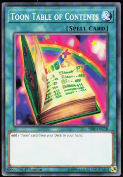 Toon Table of Contents SS01-ENC10 Speed Duel Decks: Destiny Masters Yu-Gi-Oh NM - Image 1