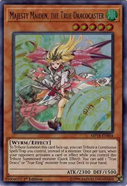 YUGIOH 3x Majesty Maiden, the True Dracocaster x3 MP18-EN004 ULTRA 1st ED - NM - Image 1