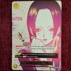 Bandai One Piece Boa Hancock You'll Frighten Me... OP14-118 Rare Warlords - Image 1