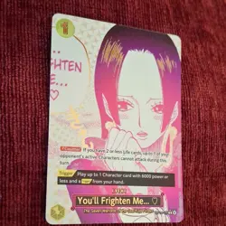 Bandai One Piece Boa Hancock You'll Frighten Me... OP14-118 Rare Warlords - Image 3