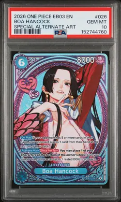 One Piece CCG Boa Hancock Special Alt Art Holo PSA 10 Gem Mint TCG SP - Image 1