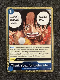 One Piece CCG: Two Legends - Thank You…for Loving Me!! (Foil Rare OP08-053) - Image 1