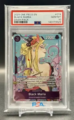 Black Maria (Illustration Box Vol.2) OP08-074 One Piece Promotion Foil PSA 10 - Image 1