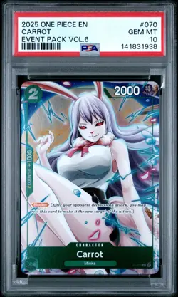 One Piece TCG Carrot Promo Holo PSA 10 Gem Mint - Image 1
