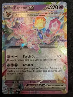 Pokemon TCG Espeon EX Double Rare Prismatic Card 034/131 Mint Condition - Image 1