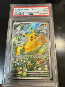 Pikachu #088 PSA 9 Black Star Promo Paldea Adventure Chest Pokemon Graded Card - Image 1