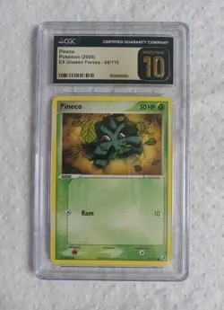 Pokemon Pineco EX Unseen Forces CGC Pristine 10 2005 66/115 Trading Card - Image 1