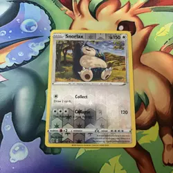 Snorlax Rare SWSH02: Rebel Clash 141/192 Colorless Reverse Holo Pokemon Card - Image 1