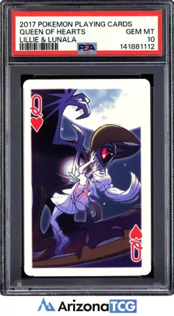 Pokemon 2017 Lillie & Lunala Queen Of Hearts Pokemon Playing Cards GEM MT PSA 10 - Image 1