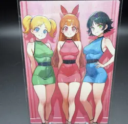 Power Puff Gals Anime Waifu Card Doujin ACG Goddess Holo - Image 1