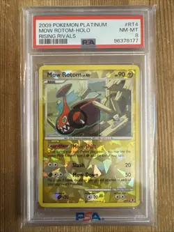 Pokemon TCG Mow Rotom RT4 Promo Card Reverse Holo PSA 8 - Image 1