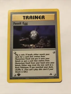 Fossil Egg 72/75 1st Edition Neo Discovery Pokemon NM Card - Image 1