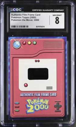 Pokemon Topps Authentic Film Frame Card Ash Misty Pikachu 35MM Movie CGC 8 NM/M - Image 1