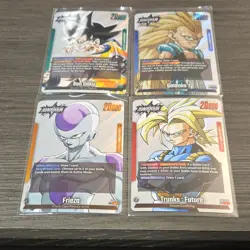 Bandai Dragon Ball Super SB02 Leader Foil Lot Goku Gotenks Frieza Trunks 4 Cards - Image 1