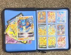 Pokemon TCG Mixed Card Lot Binder Pikachu Lucario Alakazam Umbreon GX EX V Holo - Image 1