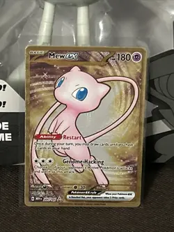 Pokemon TCG Mew EX Metal Gold NM 205/165 Scarlet & Violet 151 Promo Card - Image 1