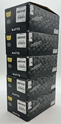 Lot of 50 Dragon Shield Matte Amethyst Card Sleeves 100ct Pack Standard Size - Image 5