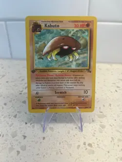 Kabuto 50/62 Fossil 1st Edition 1999 Pokemon Card LP WOTC Vintage Single - Image 1